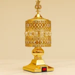 Electric Metal Incense Burner - Golden Color Bakhoor Burner for Aromatherapy & Home Fragrance