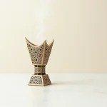 TERSCHELLING Trophy-Shaped Bakhoor Incense Burner - Black & Gold Oud Burner for Home, Office, and Aromatherapy
