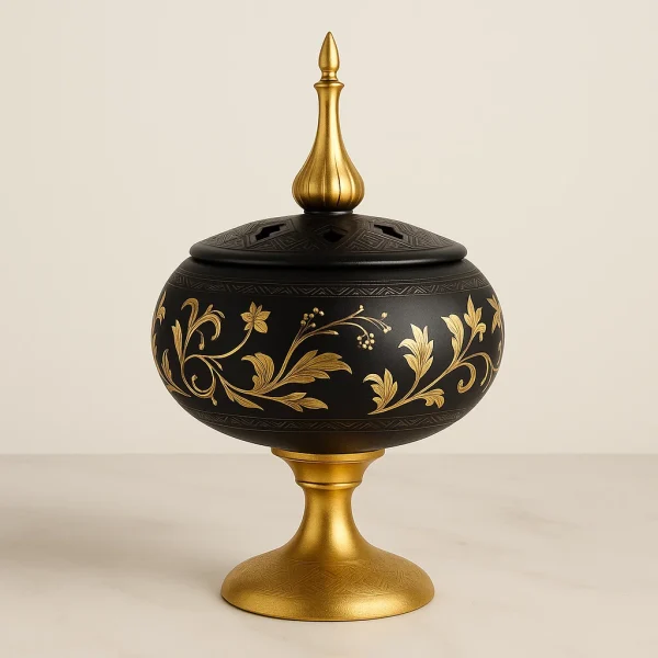 Vintage Style Incense Bakhoor & Oud Burner - Frankincense Metal Burner for Home & Gifting