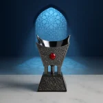 Arabic Incense Burner - Electric Bakhoor Burner with Adjustable Temperature, Vintage Aroma Burner (Silver) - Image 2