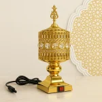 Electric Metal Incense Burner - Golden Color Bakhoor Burner for Aromatherapy & Home Fragrance - Image 2