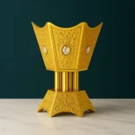 Incense Burner - Bakhoor Burner Metal Dan - Six Corners Design for Oudh & Bakhoor - Image 2