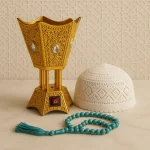 Electric Incense Bakhoor Burner - Metal, Golden Color, Middle Eastern Style with Aromatic Fragrance for Home & Office Decor - Image 2