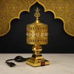 Electric Metal Incense Burner - Golden Color Bakhoor Burner for Aromatherapy & Home Fragrance - Image 3