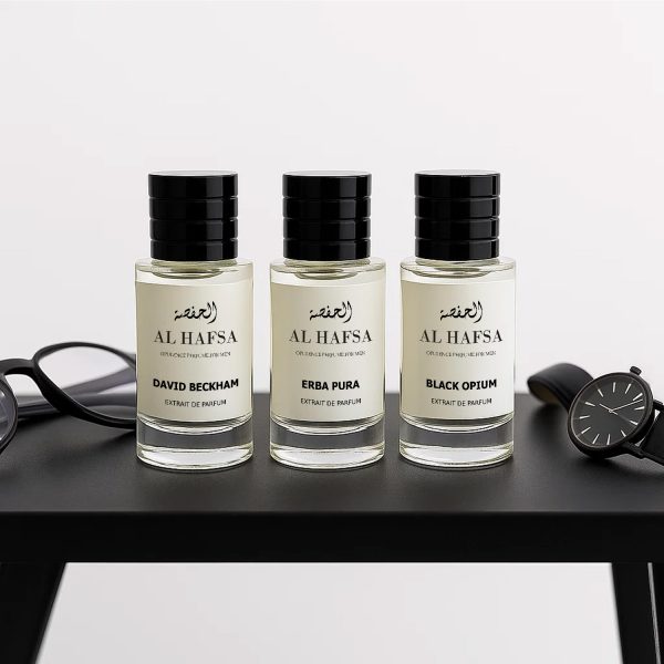 3 Perfume Set for Men – Inspired by David Beckham, Erba Pura & Black Opium